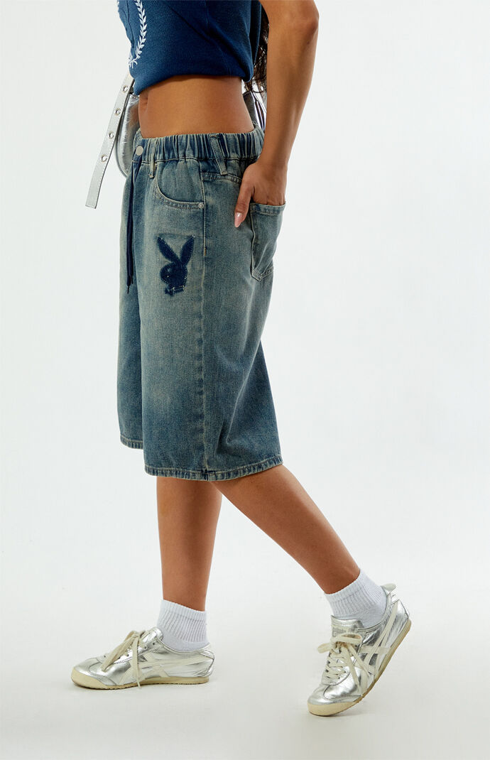 Playboy By PacSun Drawstring Denim Jorts