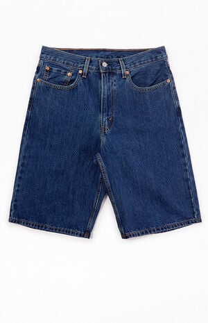 Dark Blue 470 Baggy Jean Shorts image number 1