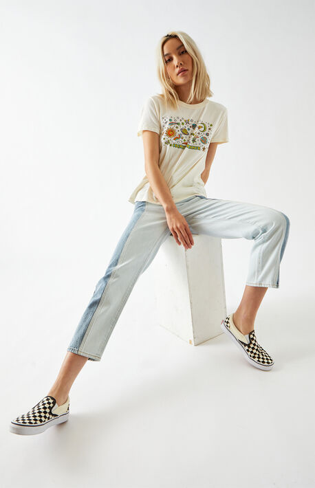 pacsun light blue ultra high waisted slim fit jeans