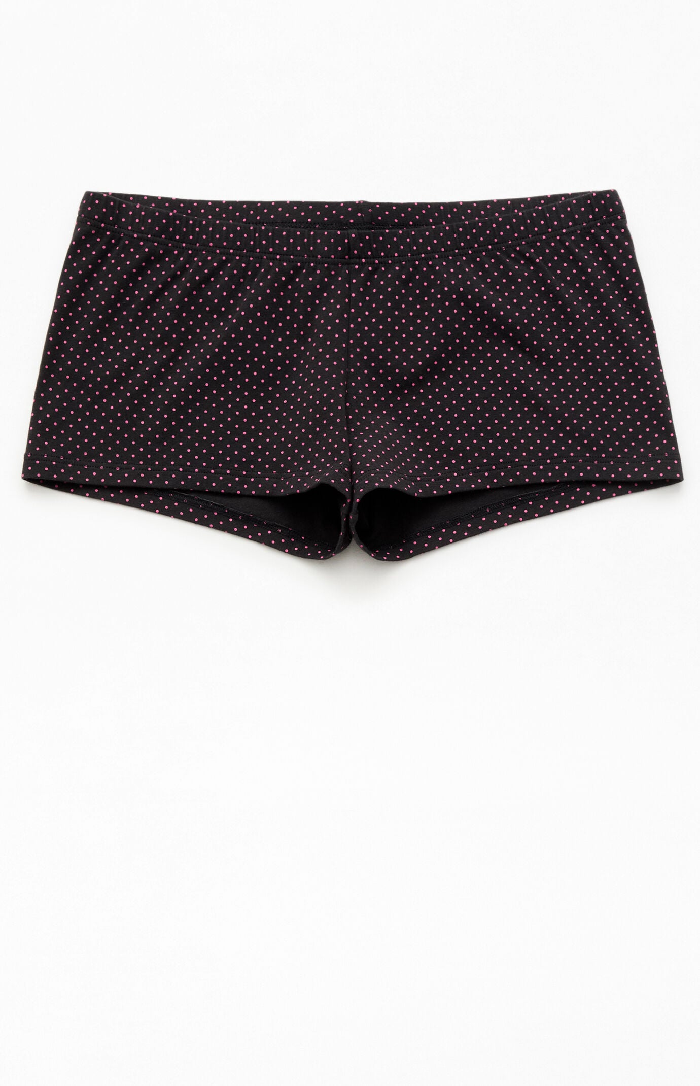John Galt Black Polka Dot Boxer Boyshorts
