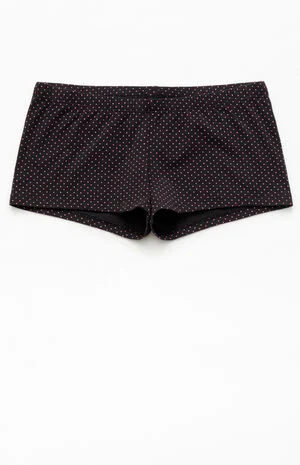 Black Polka Dot Boxer Boyshorts image number 1
