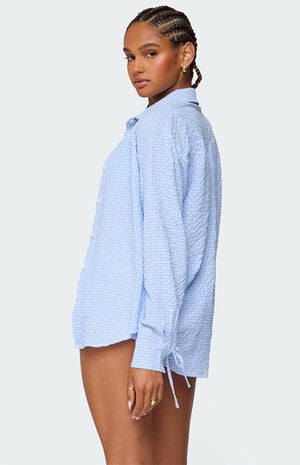 Lira Oversized Gingham Button Up Shirt image number 4