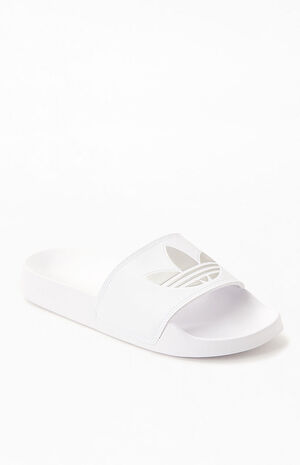 Women's White Adilette Lite Slide Sandals image number 1