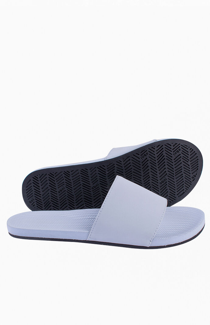 Light Blue ESSNTLS Slide Sandals
