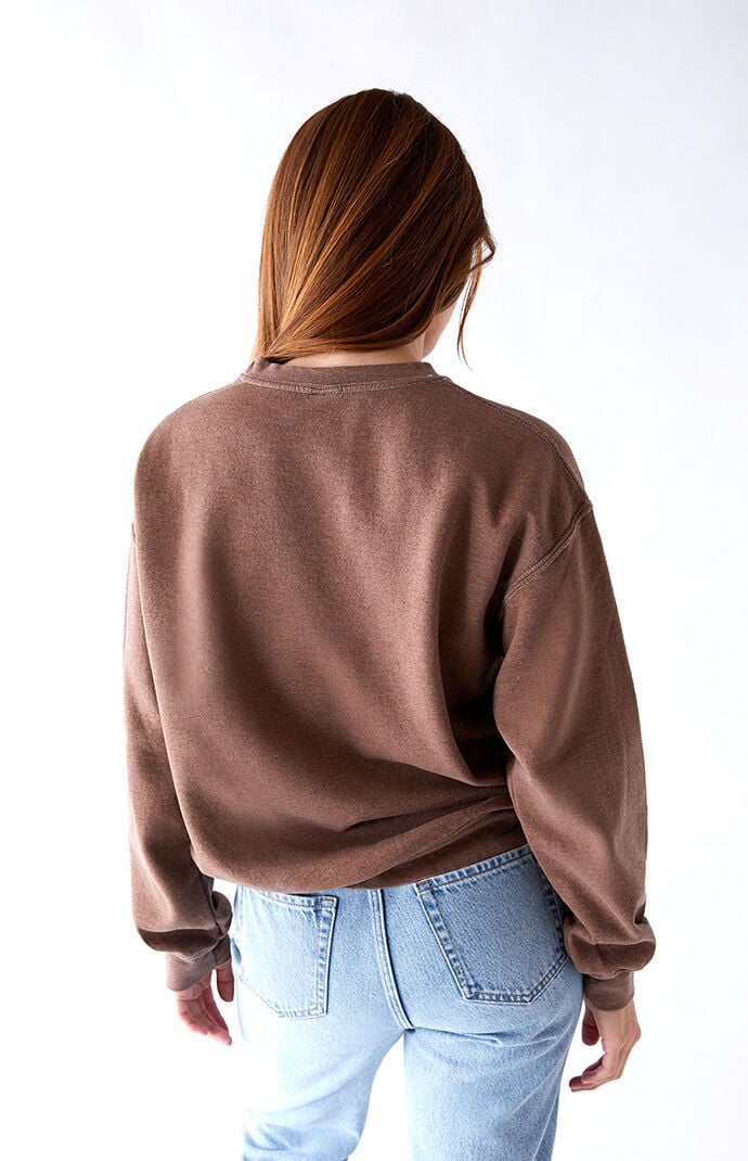 pacsun brown hoodie with smiley face