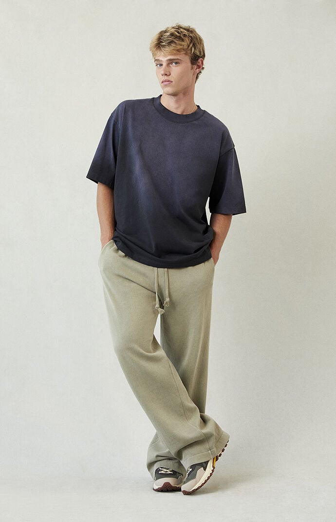 Pacsun Green Fleece Extreme Baggy Sweatpants