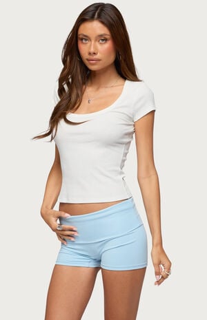 Nadiah Ribbed Scoop Neck T-Shirt image number 2