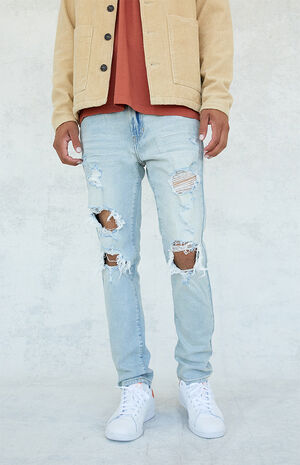 Skinny Comfort Distressed Jeans Skinny Comfort Distressed Jeans image number null