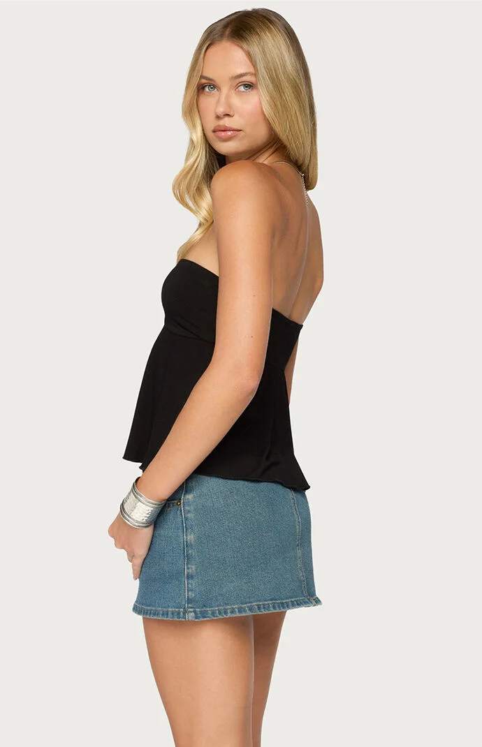 Edikted Nikita Strapless Cutout Top | Pacsun