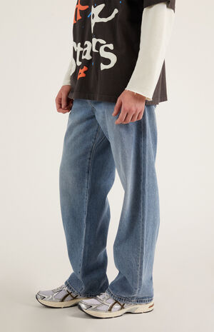 Medium Indigo Baggy Jeans image number 4