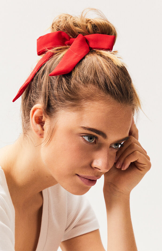 Red Tie Scrunchie