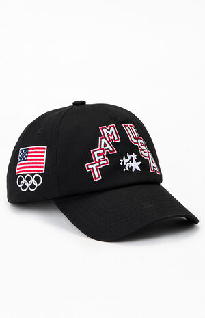 Milano Cortina Team USA Embroidered Flag & Rings Snapback Hat image number 3