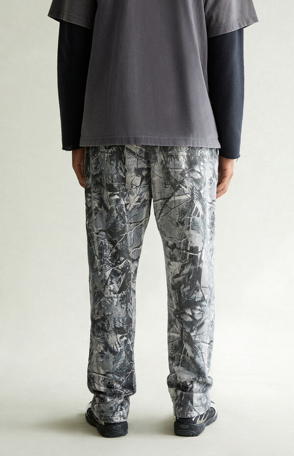 Pacsun Gray Camo Straight Leg Sweatpants