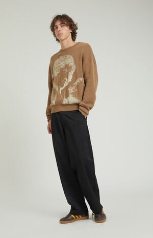 Black Baggy Chino Pants