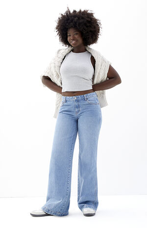 Casey Medium Indigo Ripped Low Rise Baggy Jeans image number 5