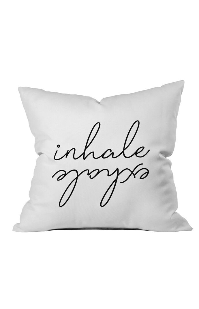 Inhale Exhale Throw Pillow