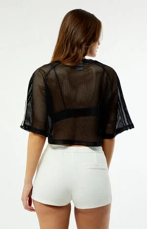 Black Mesh Short Sleeve Jersey image number 3