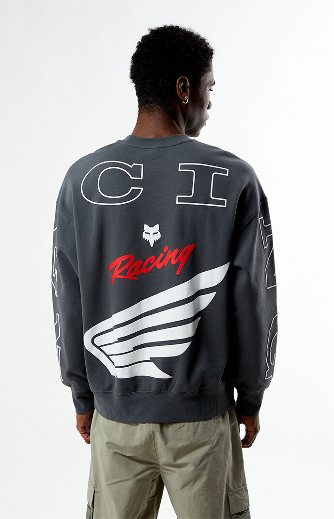 Fox Honda Oversized Fleece Crew Neck Sweatshirt | PacSun