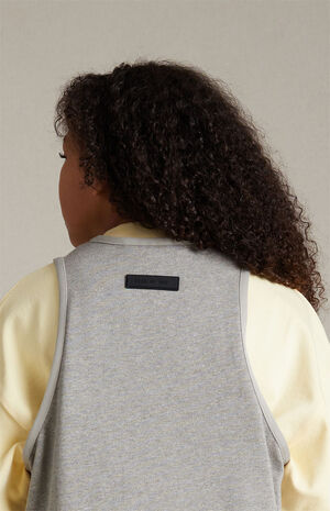 Essentials Dark Heather Oatmeal Tank Top image number 4