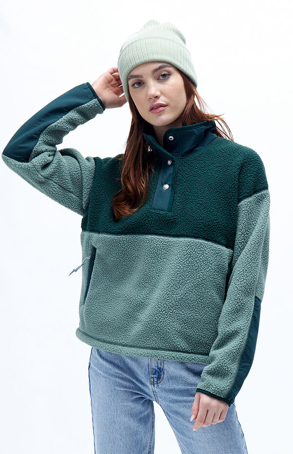 Eco Green Cragmont Fleece Snap Sweatshirt