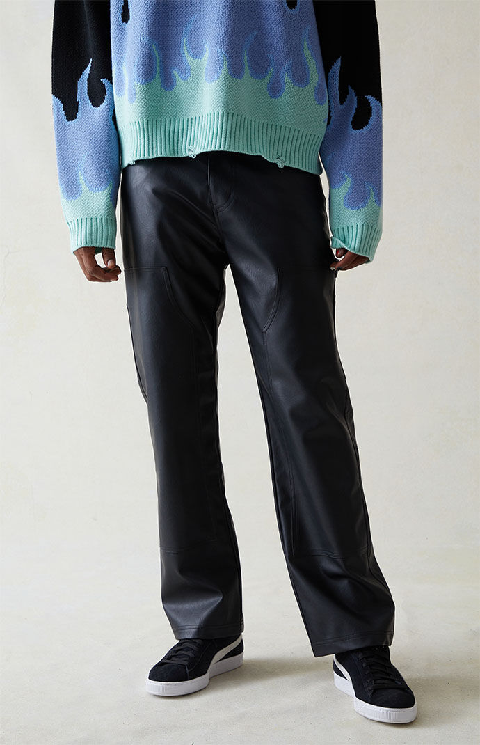 PacSun Straight Carpenter Faux Leather Pants | PacSun