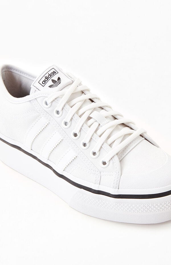 white platform adidas