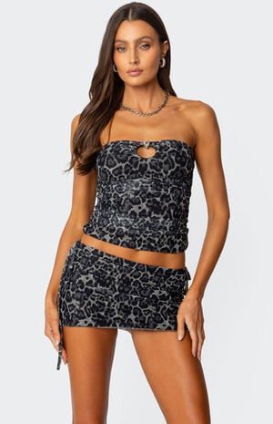 Narah Leopard Printed Tube Top image number 1