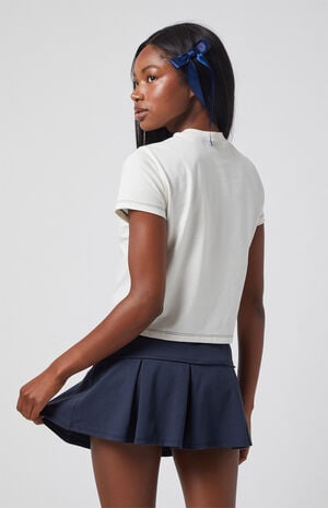 Pleated Knit Mini Skirt image number 4