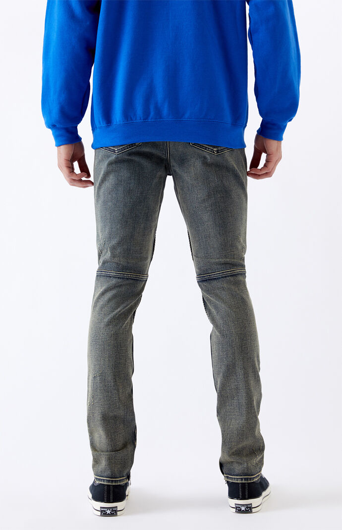 Dark Moto Stacked Skinny Jeans