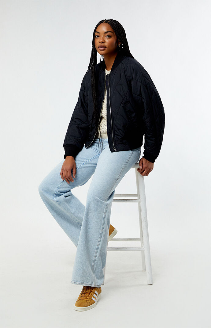 Pacsun denim bomber jacket clearance