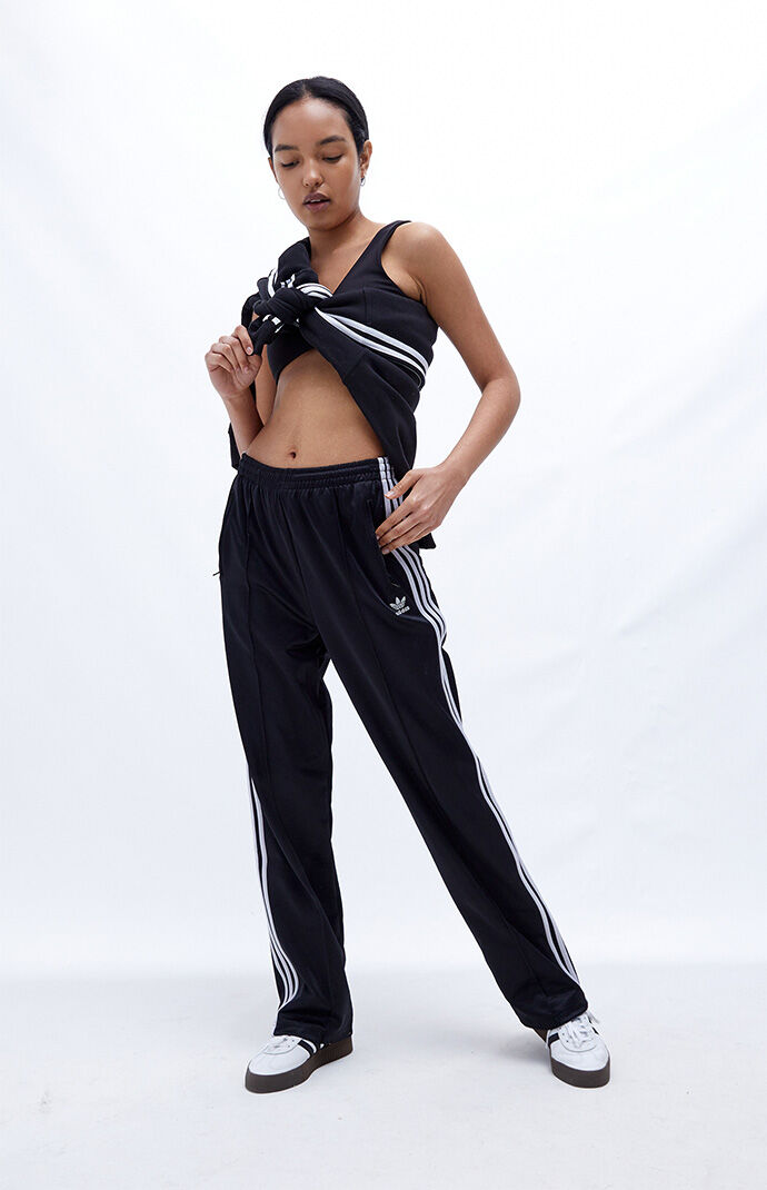 adidas Black Velour Track Pants PacSun