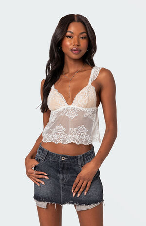 Jasmine Sheer Lace Top image number 1