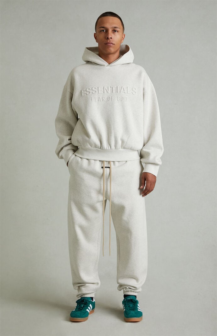 Fear of God ESSENTIALS Heather Oatmeal Classic Fleece Sweatpants