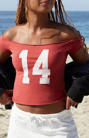 14 Bonnie Off-The-Shoulder Crop Top image number 2