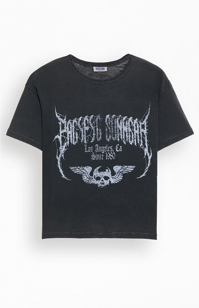 Men's Since 1980 Vintage T-Shirt in Washed Black - Size XL