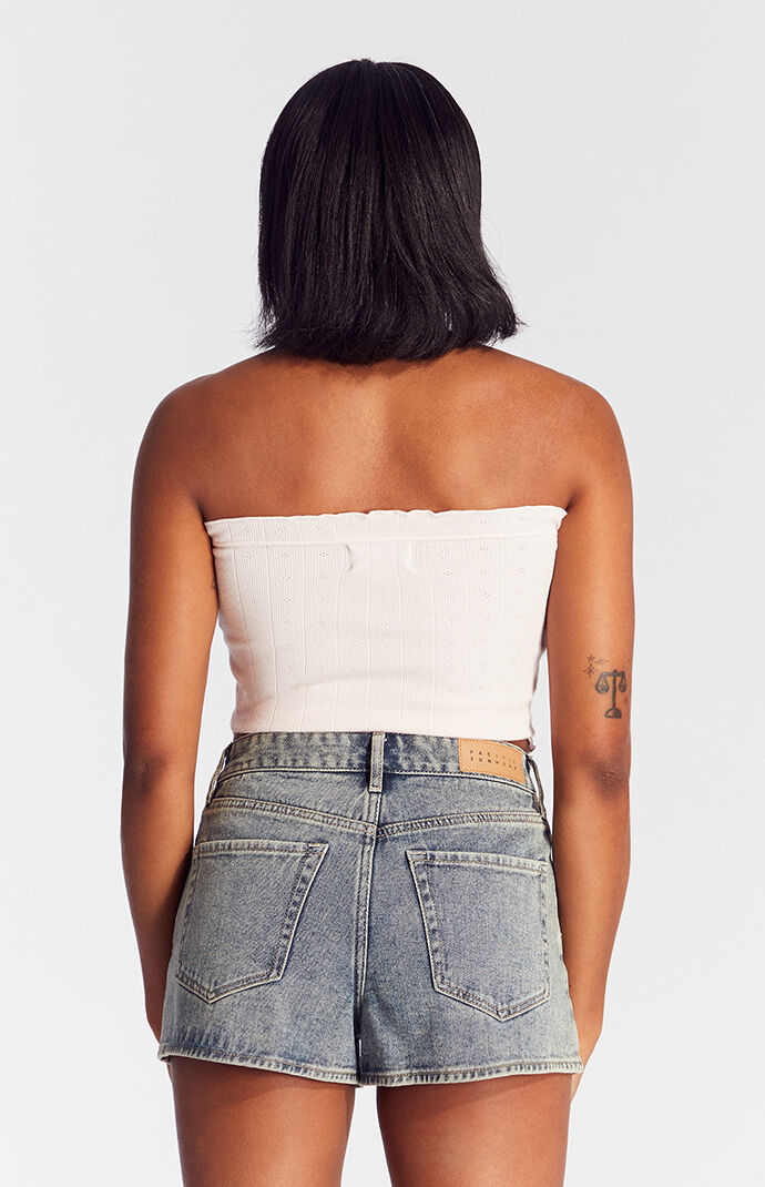 Pacsun Dark Indigo Zip Fly High Waisted Denim Festival