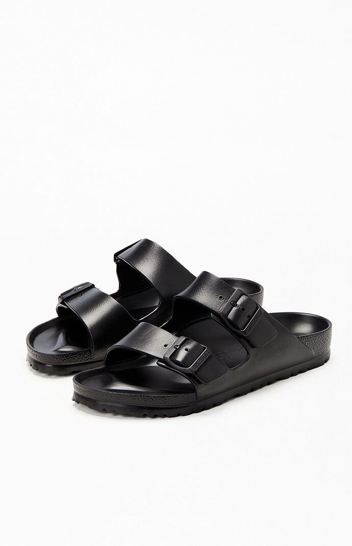 サンダル BIRKENSTOCK 25SS BLACK ARIZONA ESSENTIAL SLIDE SANDALS Birkenstock Men's Arizona EVA Essential Slide Sandals