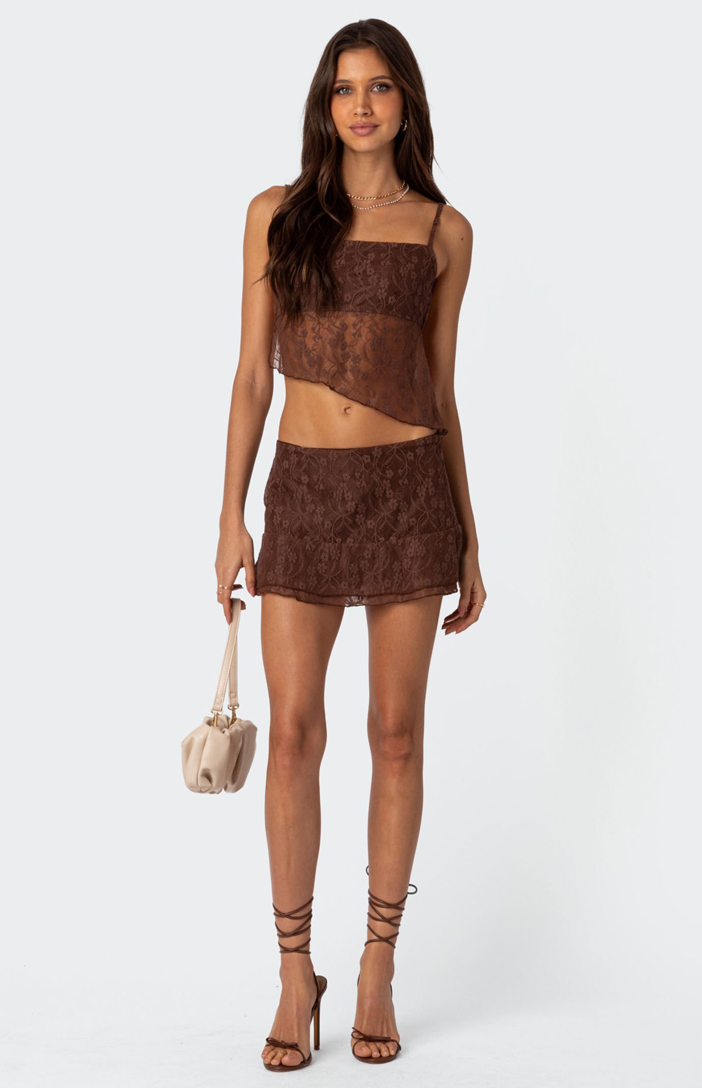 Edikted Lyra Open Back Lace Tank Top