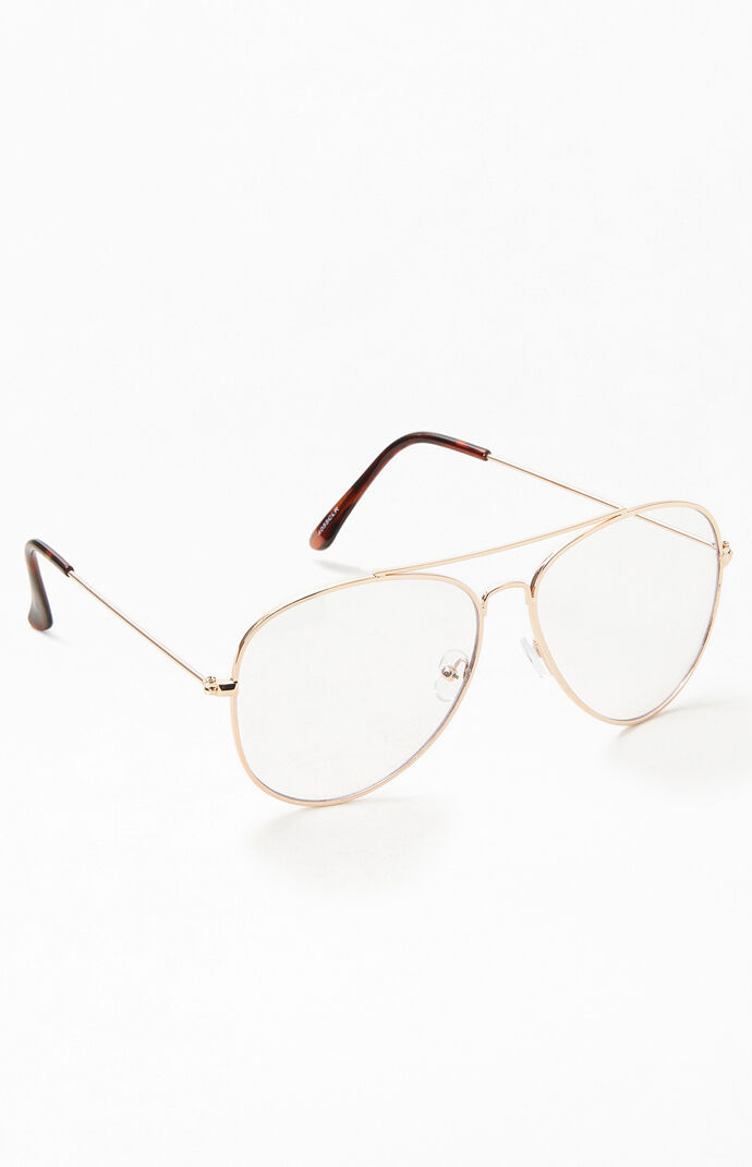 Clear Metal Aviator Readers