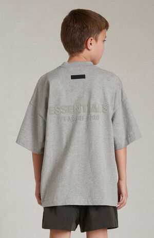 Essentials Dark Heather Oatmeal V-Neck T-Shirt image number 3