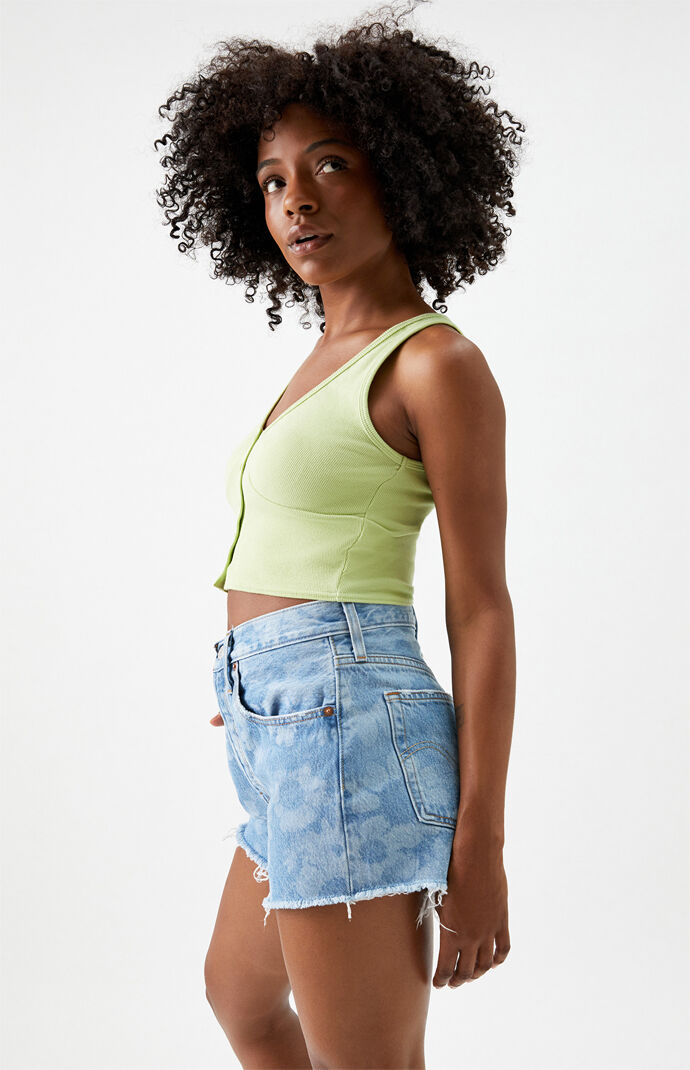 Medium Blue 501 High Waisted Denim Shorts
