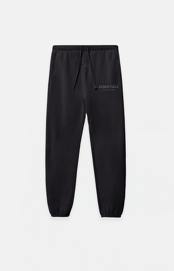 Fear of God ESSENTIALS Kids Jet Black Classic Sweatpants | Pacsun