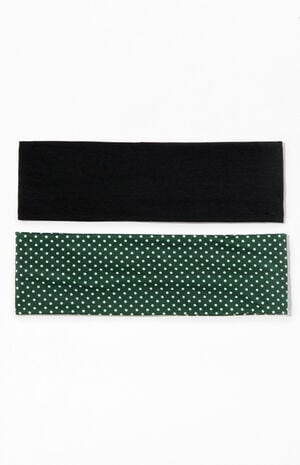2 Pack Polka Dot & Solid Headbands image number 1