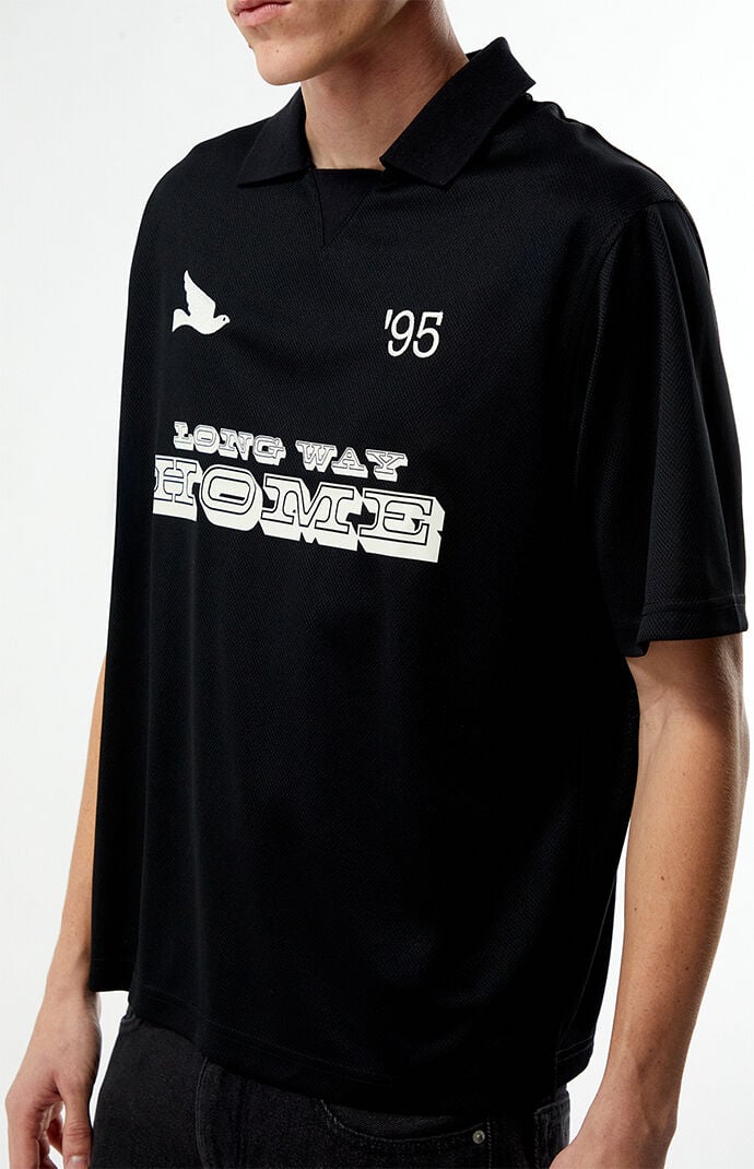Pacsun Black Long Way Home Mesh T-Shirt