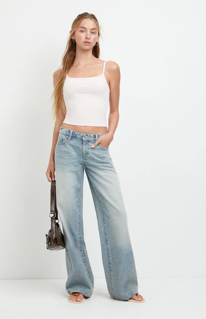 Pacsun Casey Low Rise Baggy Light Wash