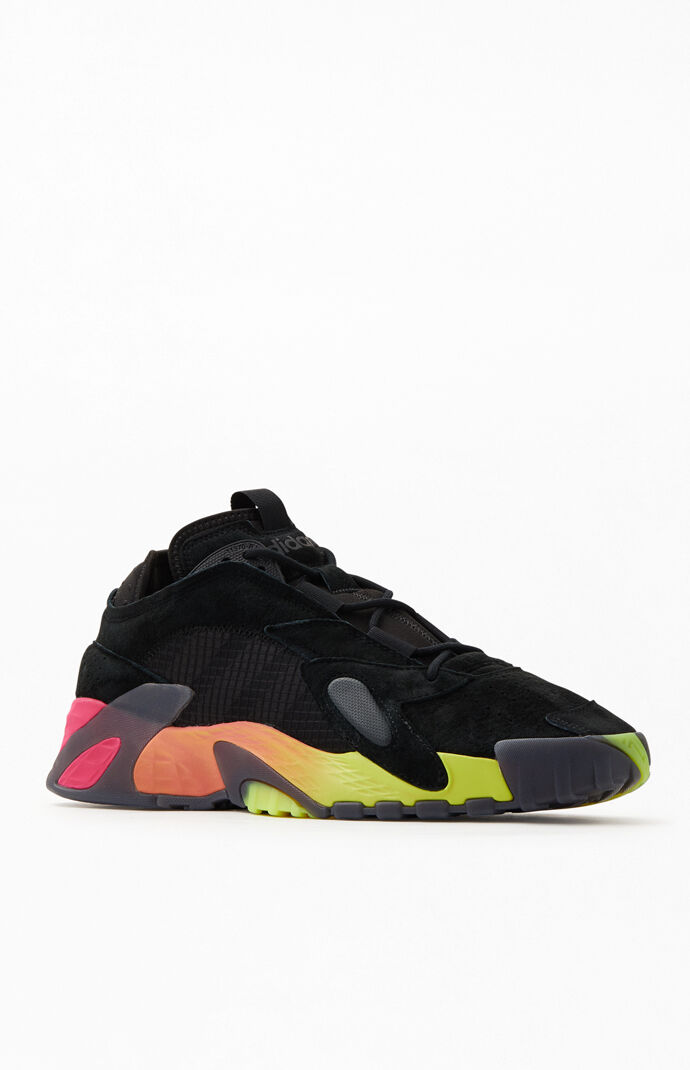 Adidas black and neon shoes Clearance