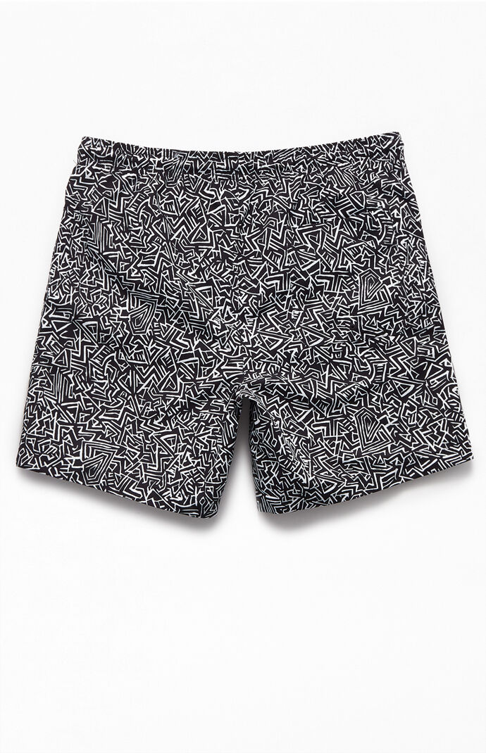 Abstract 17" Swim Trunks