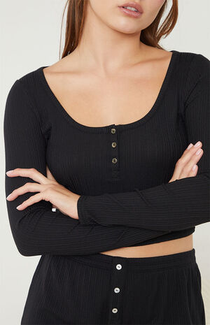 Lounge Candy Long Sleeve Henley Top image number 2