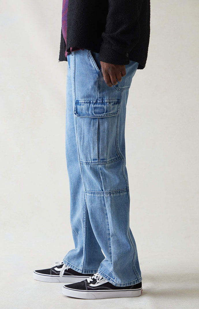 PacSun Indigo Straight Cargo Jeans PacSun