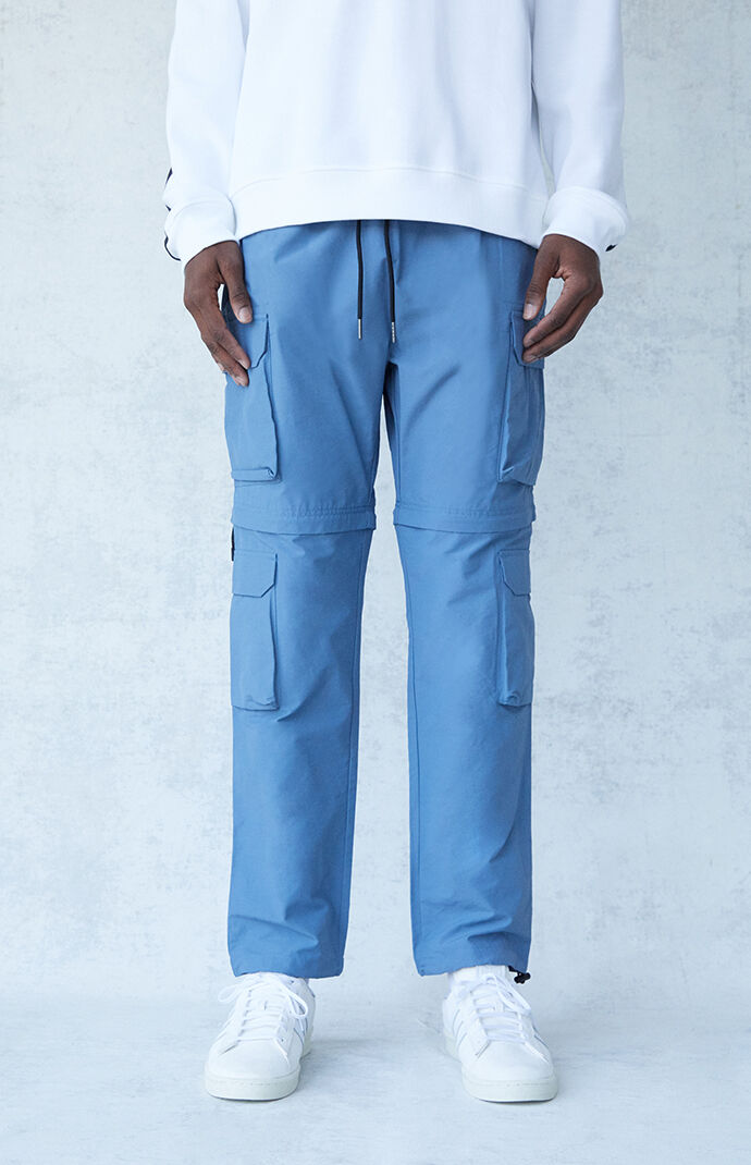 PacSun Kingston Blue Nylon Cargo Pants PacSun